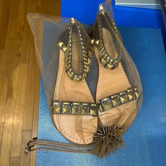 New Mystique black patent studded Sandals - Picture 12 of 12